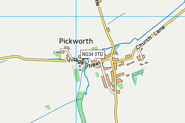 NG34 0TD map - OS VectorMap District (Ordnance Survey)