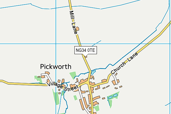 NG34 0TE map - OS VectorMap District (Ordnance Survey)