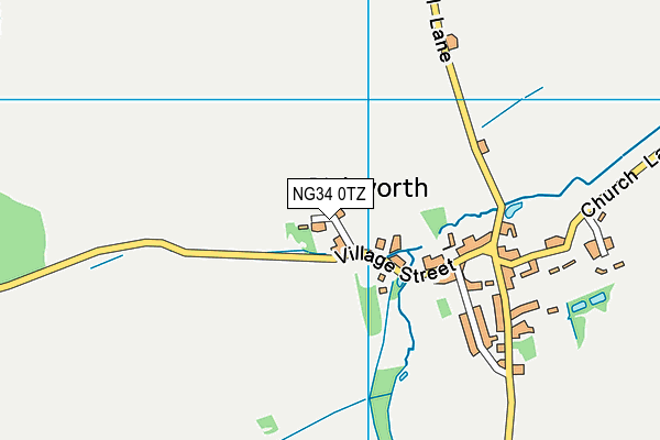 NG34 0TZ map - OS VectorMap District (Ordnance Survey)