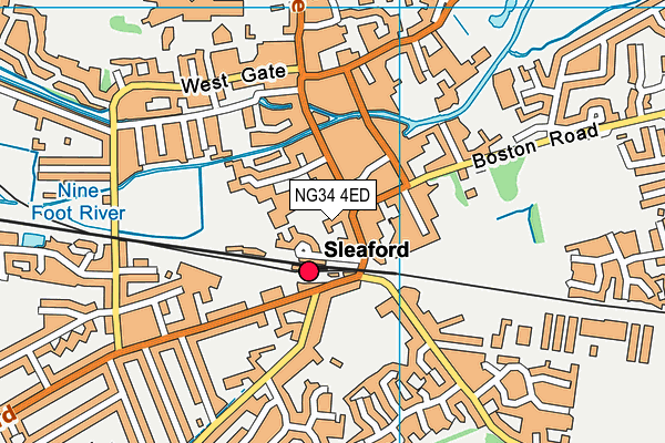 NG34 4ED map - OS VectorMap District (Ordnance Survey)