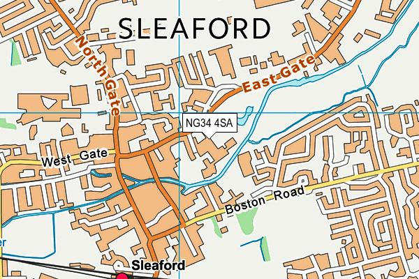 NG34 4SA map - OS VectorMap District (Ordnance Survey)