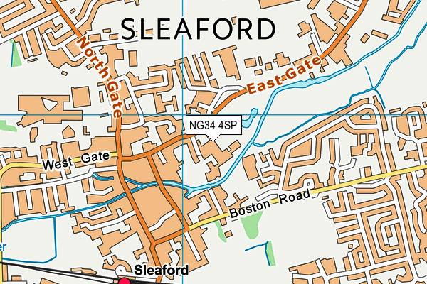 NG34 4SP map - OS VectorMap District (Ordnance Survey)