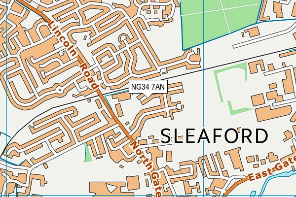 NG34 7AN map - OS VectorMap District (Ordnance Survey)