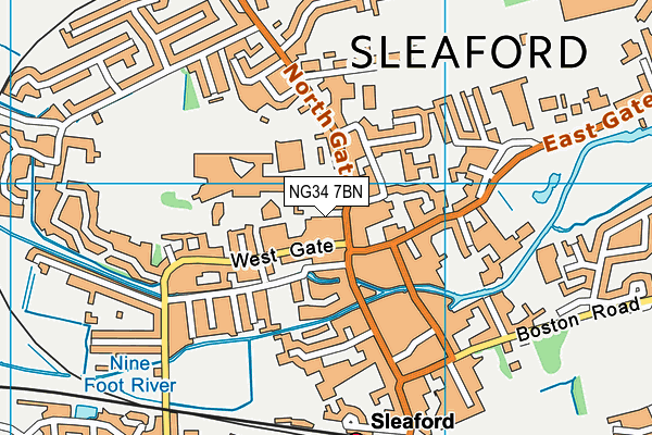 NG34 7BN map - OS VectorMap District (Ordnance Survey)