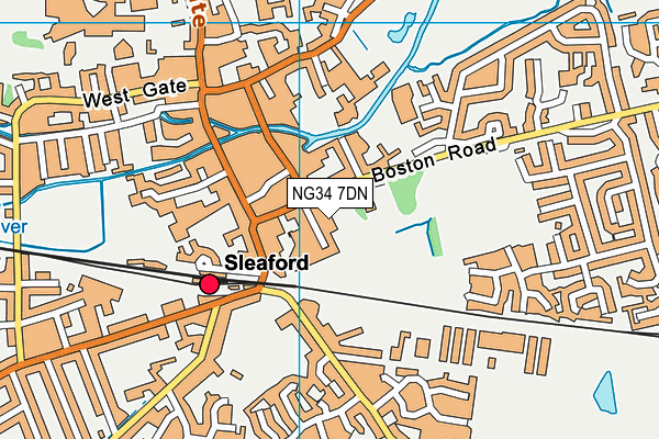 NG34 7DN map - OS VectorMap District (Ordnance Survey)