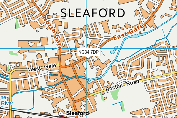 NG34 7DP map - OS VectorMap District (Ordnance Survey)