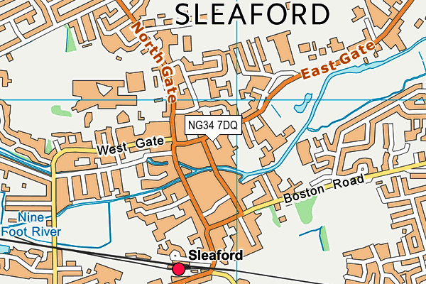 NG34 7DQ map - OS VectorMap District (Ordnance Survey)