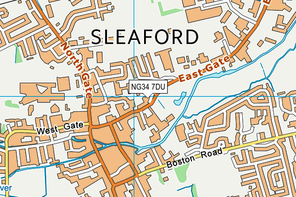 NG34 7DU map - OS VectorMap District (Ordnance Survey)