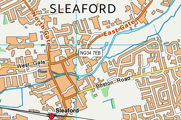 NG34 7EB map - OS VectorMap District (Ordnance Survey)