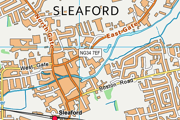 NG34 7EF map - OS VectorMap District (Ordnance Survey)