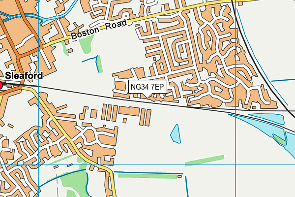 NG34 7EP map - OS VectorMap District (Ordnance Survey)