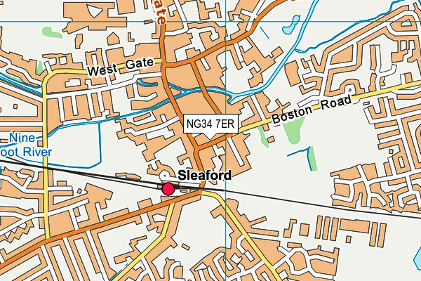 NG34 7ER map - OS VectorMap District (Ordnance Survey)