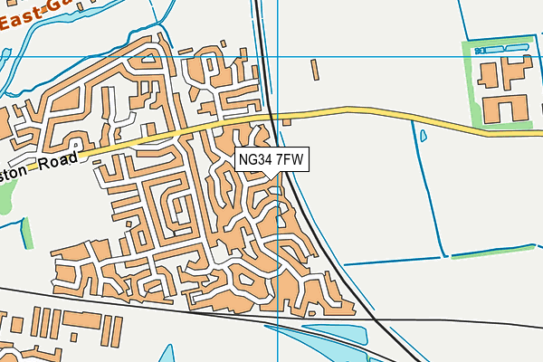 NG34 7FW map - OS VectorMap District (Ordnance Survey)