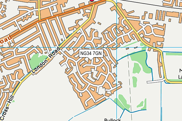 NG34 7GN map - OS VectorMap District (Ordnance Survey)