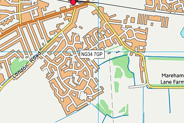 NG34 7GP map - OS VectorMap District (Ordnance Survey)