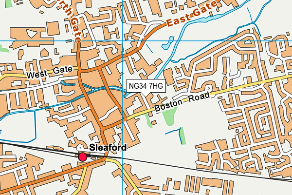 NG34 7HG map - OS VectorMap District (Ordnance Survey)