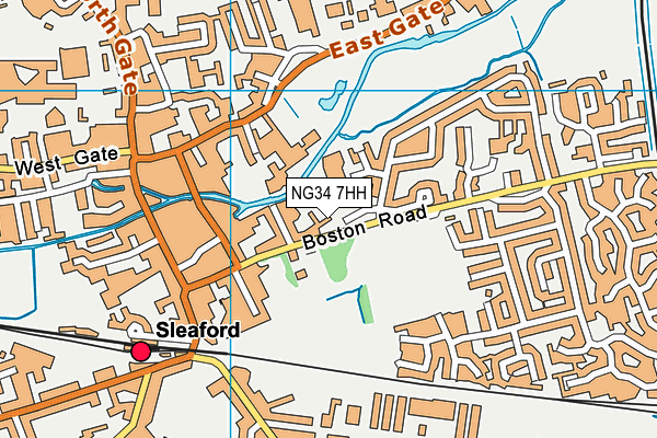 NG34 7HH map - OS VectorMap District (Ordnance Survey)