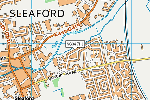 NG34 7HJ map - OS VectorMap District (Ordnance Survey)
