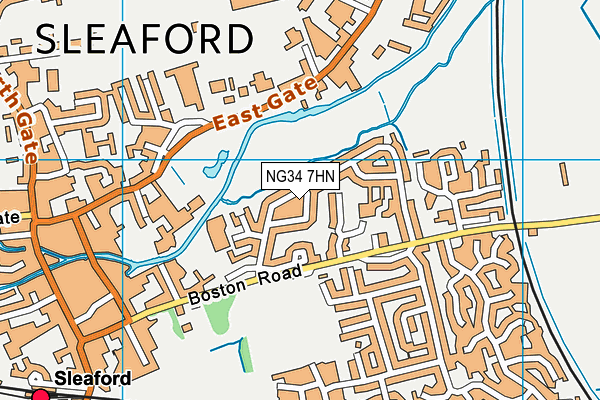 NG34 7HN map - OS VectorMap District (Ordnance Survey)