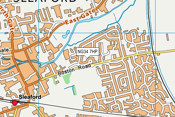NG34 7HP map - OS VectorMap District (Ordnance Survey)