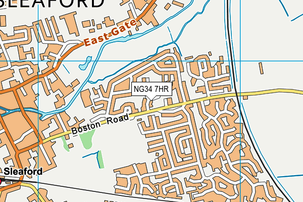 NG34 7HR map - OS VectorMap District (Ordnance Survey)