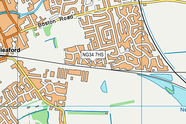 NG34 7HS map - OS VectorMap District (Ordnance Survey)