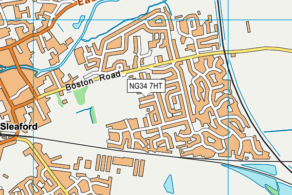 NG34 7HT map - OS VectorMap District (Ordnance Survey)
