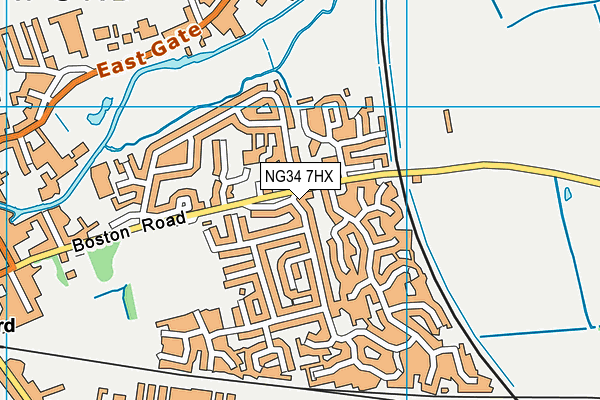 NG34 7HX map - OS VectorMap District (Ordnance Survey)