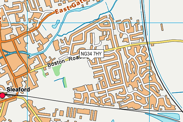 NG34 7HY map - OS VectorMap District (Ordnance Survey)