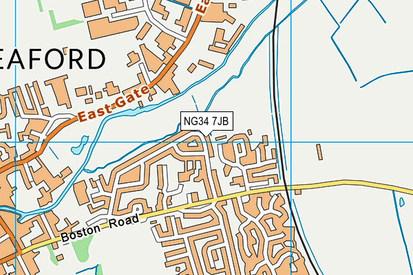 NG34 7JB map - OS VectorMap District (Ordnance Survey)