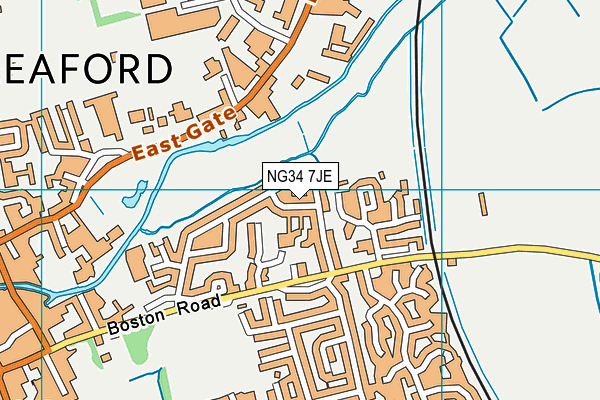 NG34 7JE map - OS VectorMap District (Ordnance Survey)