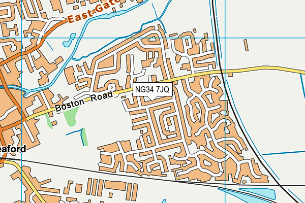 NG34 7JQ map - OS VectorMap District (Ordnance Survey)