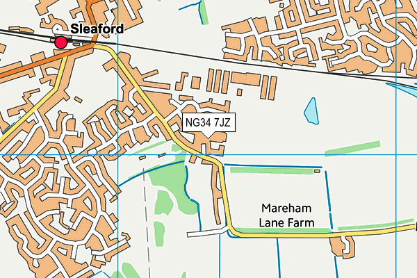 NG34 7JZ map - OS VectorMap District (Ordnance Survey)
