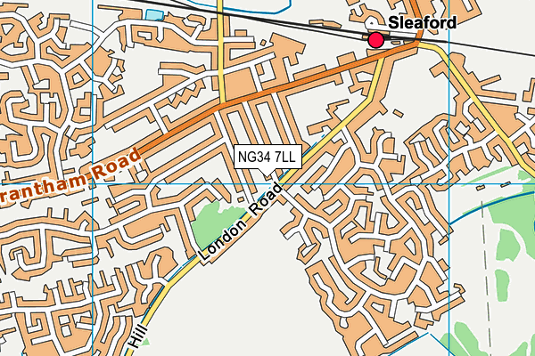 NG34 7LL map - OS VectorMap District (Ordnance Survey)