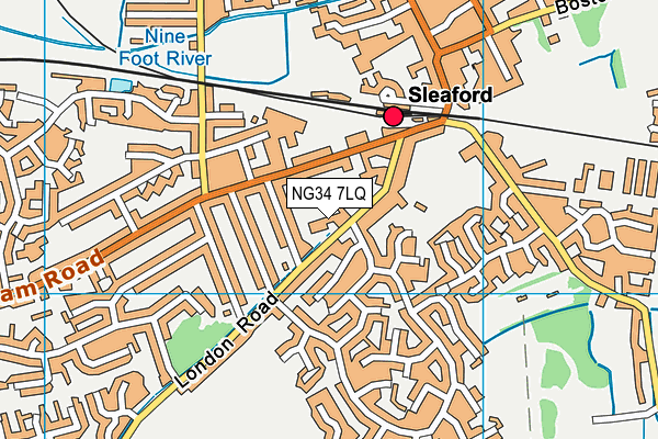 NG34 7LQ map - OS VectorMap District (Ordnance Survey)