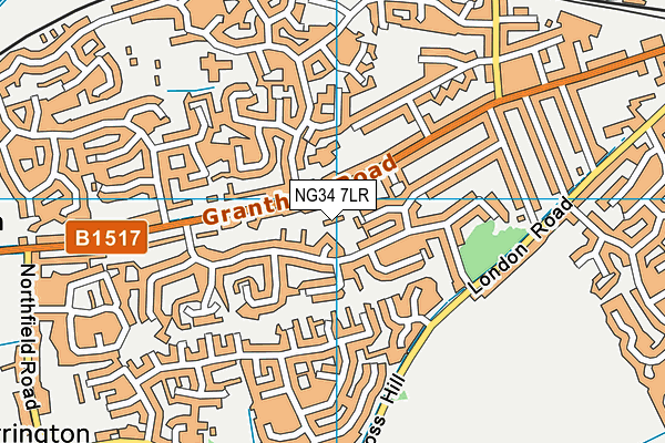 NG34 7LR map - OS VectorMap District (Ordnance Survey)