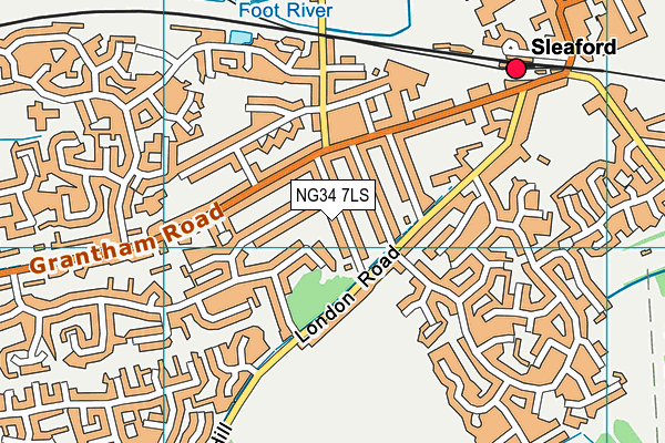 NG34 7LS map - OS VectorMap District (Ordnance Survey)