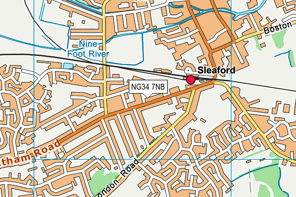 NG34 7NB map - OS VectorMap District (Ordnance Survey)