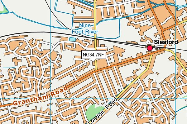 NG34 7NF map - OS VectorMap District (Ordnance Survey)