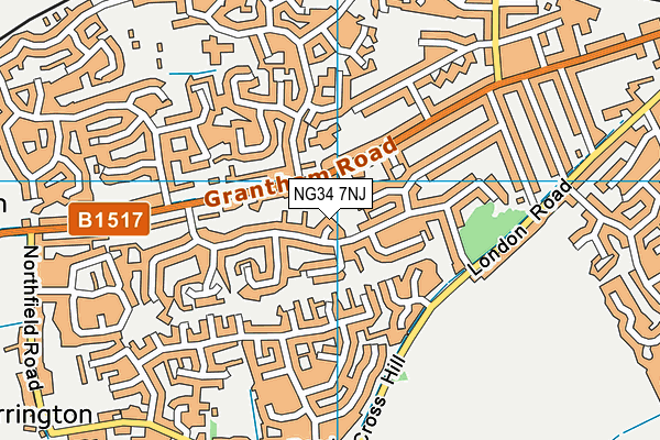 NG34 7NJ map - OS VectorMap District (Ordnance Survey)