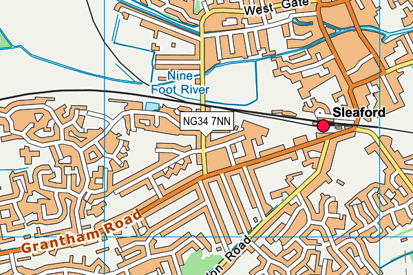 NG34 7NN map - OS VectorMap District (Ordnance Survey)