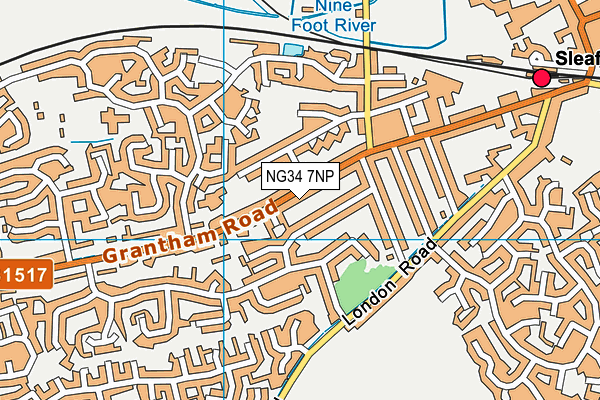 NG34 7NP map - OS VectorMap District (Ordnance Survey)