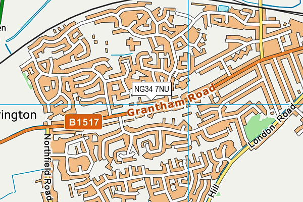 NG34 7NU map - OS VectorMap District (Ordnance Survey)