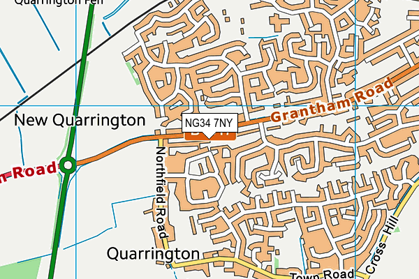 NG34 7NY map - OS VectorMap District (Ordnance Survey)