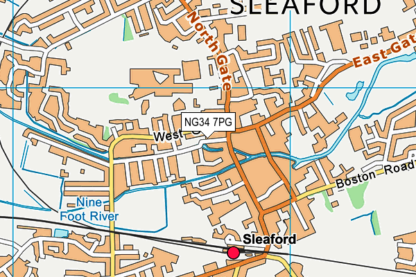 NG34 7PG map - OS VectorMap District (Ordnance Survey)