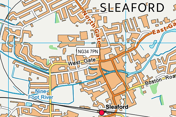 NG34 7PN map - OS VectorMap District (Ordnance Survey)