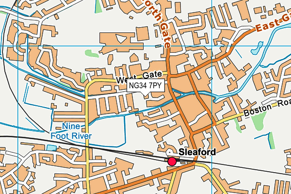 NG34 7PY map - OS VectorMap District (Ordnance Survey)