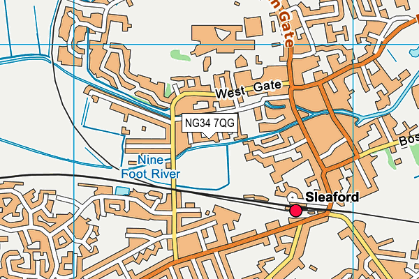 NG34 7QG map - OS VectorMap District (Ordnance Survey)