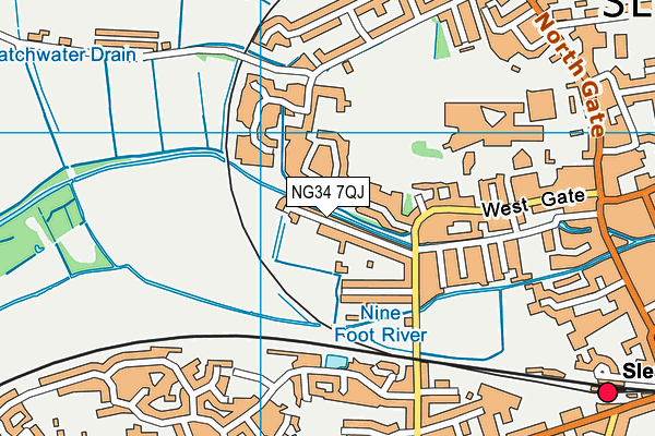 NG34 7QJ map - OS VectorMap District (Ordnance Survey)