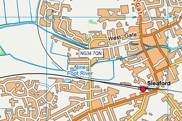 NG34 7QN map - OS VectorMap District (Ordnance Survey)